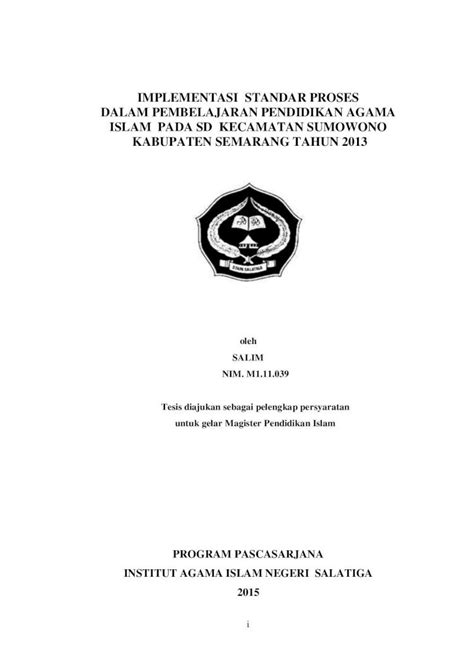 Pdf Implementasi Standar Proses Dalam E Repository Perpus Iainsalatiga Ac Id 653 1 25 Pdfvi