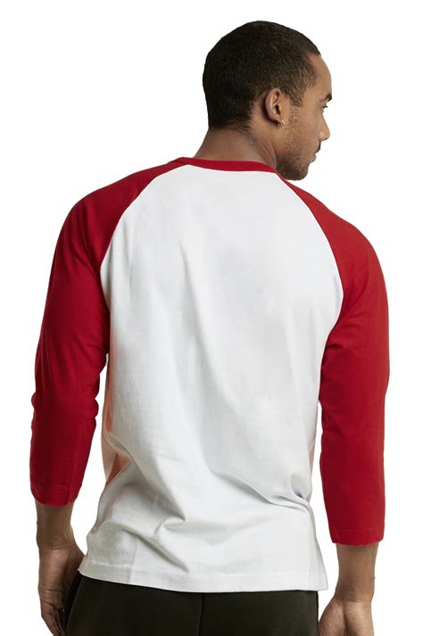 Men S 3 4 Sleeve Baseball T Shirt Raglan Jersey Two Tone Active Tee Ebay