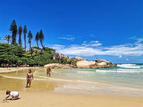 Florianopolis Argentina Dec 22 2023 Joaquina Beach With Stone And