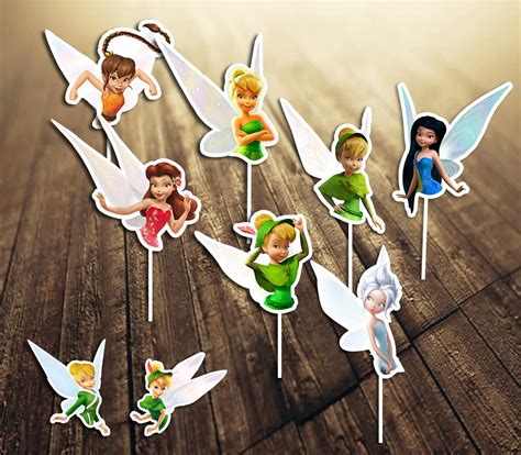 Tinkerbell Cupcake Toppers Tinkerbell Printable Cupcake Topper