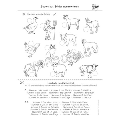 Unterrichtsmaterial Für Daf Daz Zum Thema Bauernhof