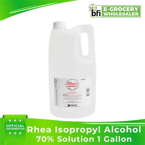 BFI Rhea Isopropyl Alcohol 70 Solution 1 Gallon Antiseptic