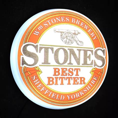 Stones Best Bitter Light Up Led Bar Wall Sign Logo Pub Beer Lager Ale