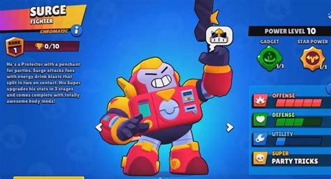 Brawl Stars las estadísticas de Surge el brawler que evoluciona