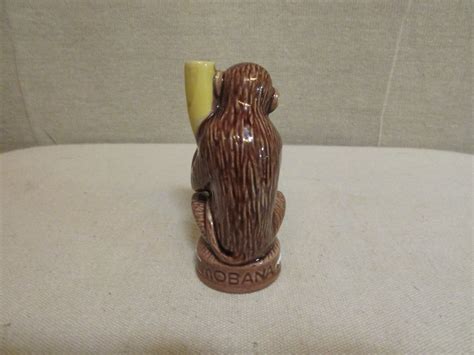 Vintage Mobana Monkey With Banana Mini Bottle Etsy