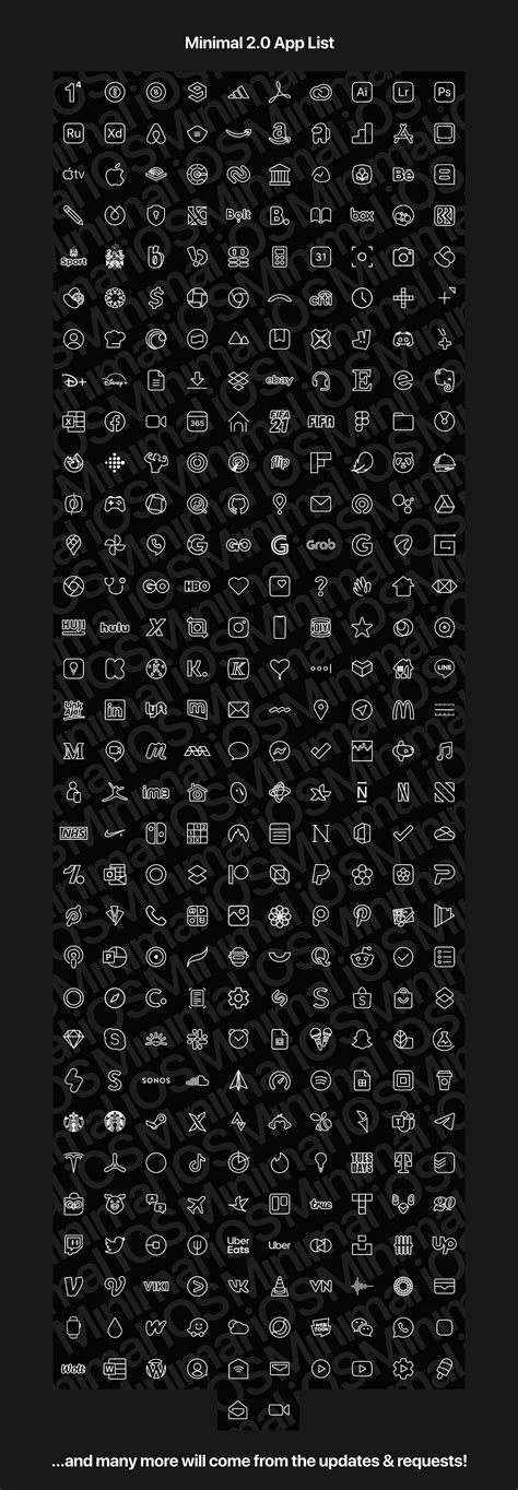 320 Black App Icons Premium Icon Pack For Aesthetic Dark Etsy Uk