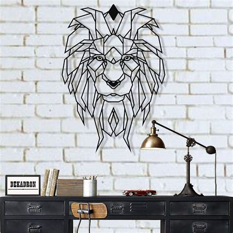 Amazon Dekadron Metal Wall Art Geometric Metal Lion Head Metal