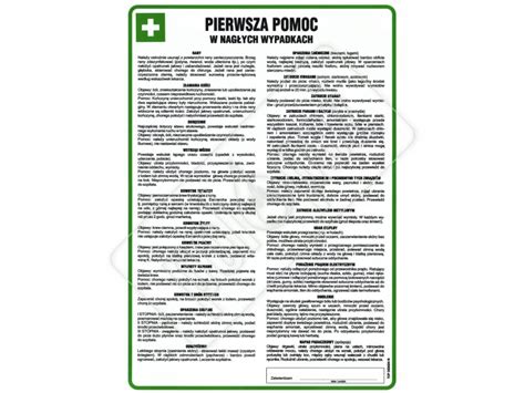 Pierwsza pomoc w nagłych wypadkach POLPOZ Cena Opinie Tablice