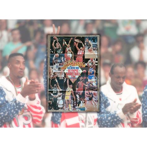 Dream Team Michael Jordan, Magic Johnson, Larry Bird 1992 USA Gold Med ...