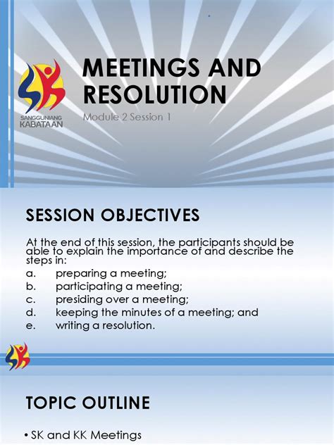 Sk Meetings And Resolution Pdf Government Justice