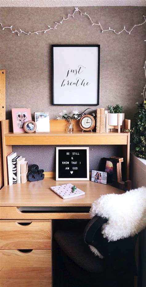 #cutedormroom #desk #college #cutedesk | Dorm room organization ...