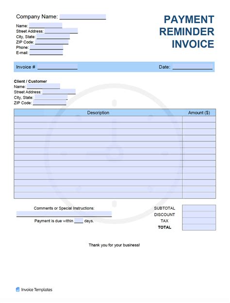 Invoice Reminder Template