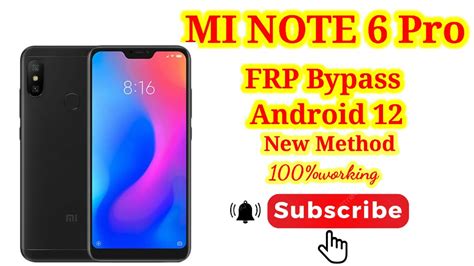 Mi Note 6 Pro Frp Bypass Android 12 Method Working YouTube