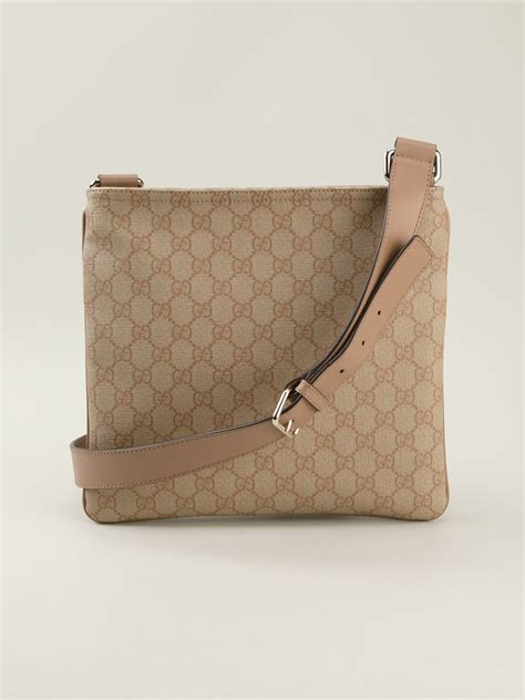 Lyst Gucci Signature Monogram Cross Body Bag In Natural