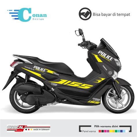 Conan Sticker Aksesoris Motor Stiker Cutting Yamaha Nmax Police