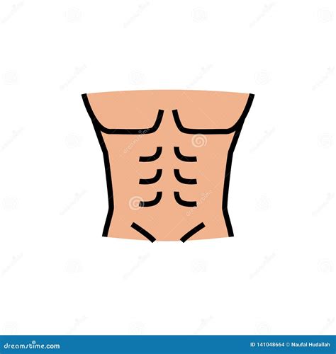 Muscular Man S Body Icon Man Bodybuilder Illustration Stock