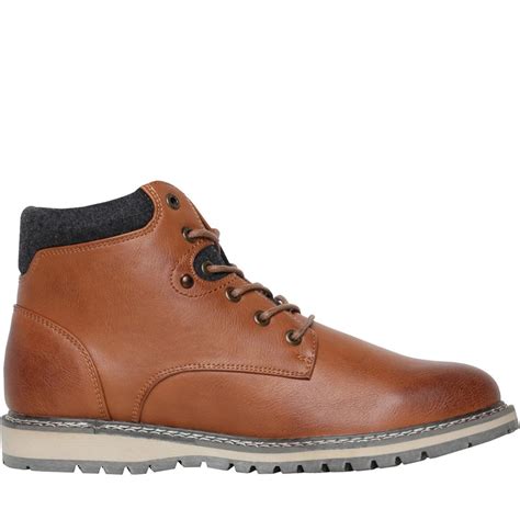 Buy Mad Wax Mens Lace Up Boots Tan