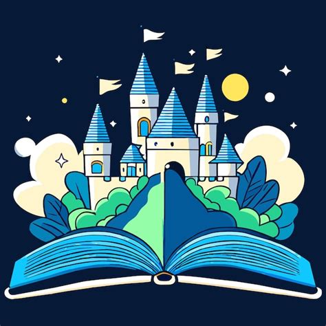 Premium Vector Fairy Tale Or Castle Open Book Vector Illustration