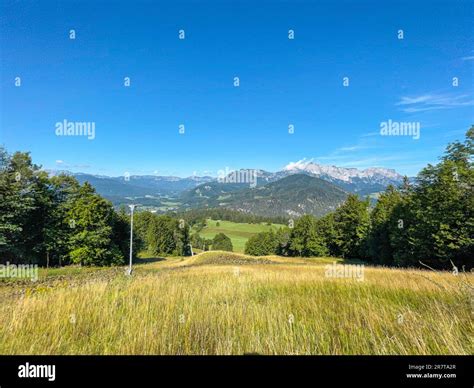 Panoramic View Of The Berchtesgaden Alps With The Berchtesgaden