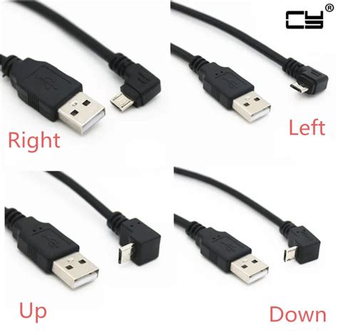 Up And Down And Left And Right Angled 90 Degree Usb Micro Usb Male To Usb