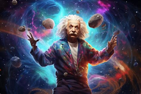 Premium Ai Image Einstein With Science Cosmic