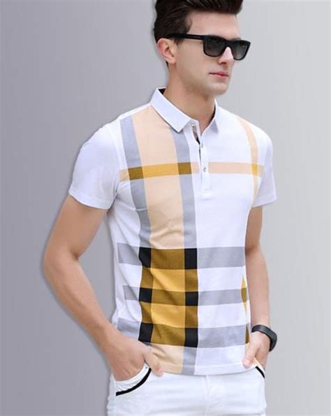 Buy Eyebogler Mens Regular Fit Polo Neck Half Sleeves Printed T Shirt