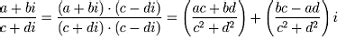 Complex Numbers Division Calculator