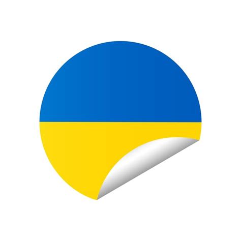 Premium Vector Sticker With National Ukrainian Flag