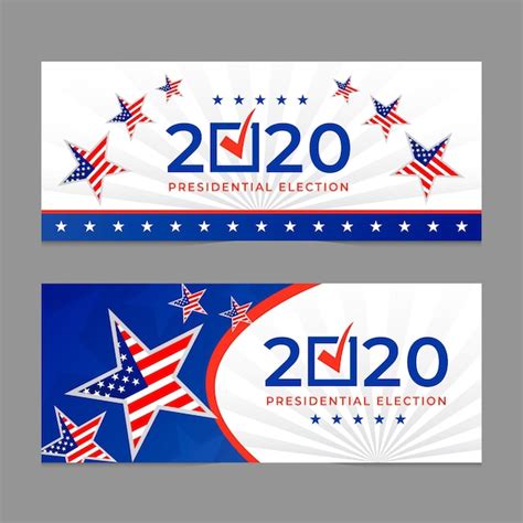 Premium Vector 2020 Us Presidential Election Banners