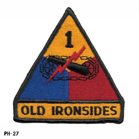 Us Army 1st Armored Division Old Ironsides Shoulder Patch Full