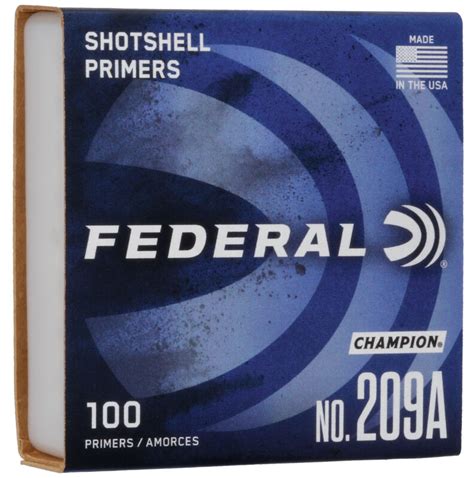 Federal Champion Shotshell Primers 209A 100 Count Box