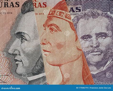 Approach To Honduran Banknote Of Two Lempiras Background And Texture