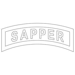 US Army Sapper Tab Vector Files, Dxf Eps Svg Ai Crv - Etsy