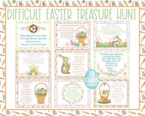 Teen Easter Treasure Hunt Clues Challenging Easter Scavenger Hunt Clues