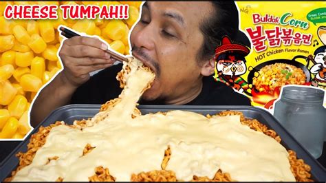 Cara Sebenar Makan Samyang Corn Bersama Cheese Leleh Mukbang Malaysia Samyang Buldak Corn