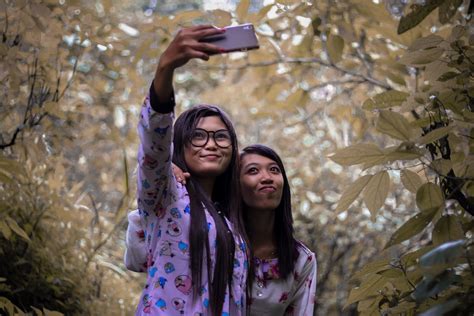 Free Images Mobile Tree Forest Snow Winter People Girl