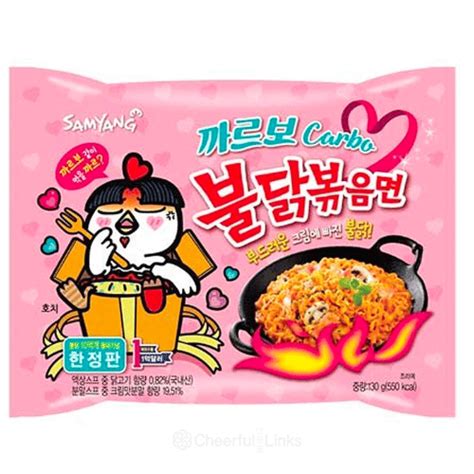 Samyang Hot Chicken Ramen Carbonara 130g 三養超辣火雞拌面 奶油火雞 Cheerful Links