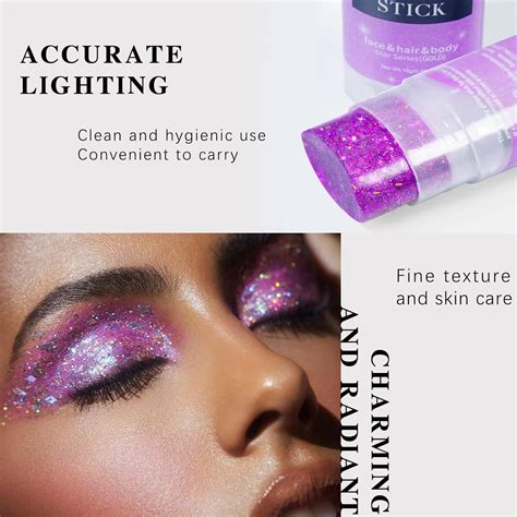 Newbang Pink Body Glitter Stick Holographic Chunky Face Glitter Gel For Music Festivals And