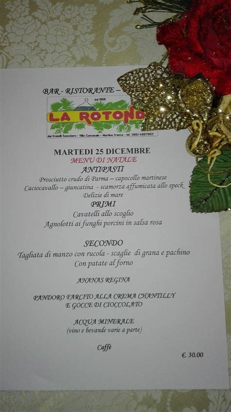 Menu Da Ristorante La Rotonda Martina Franca