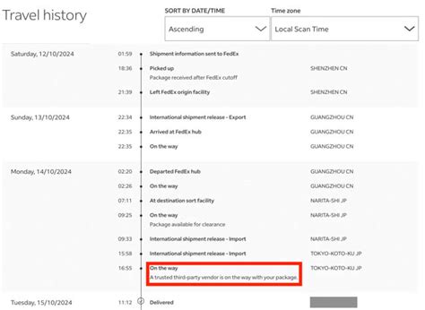 海外から来る荷物FedExの国内配送委託業者と伝票番号追跡番号を調べる方法 旅路の部屋