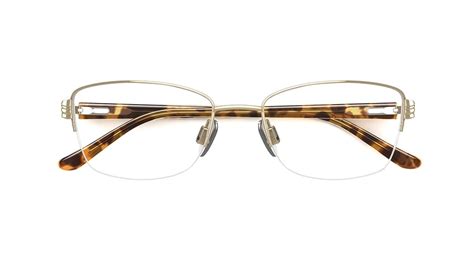 Specsavers Womens Glasses Kissa Gold Rectangle Metal Stainless Steel