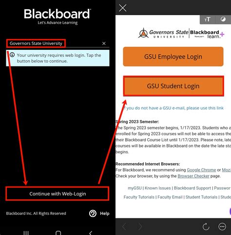 Student Blackboard Learn App FAQs Governors State University