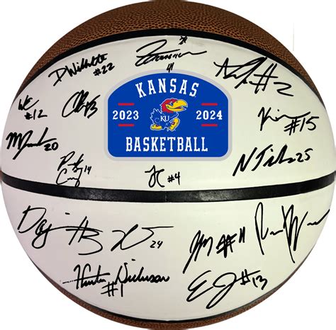 Jayhawk Autographs - Buy 2023-2024 Kansas Jayhawk Men's Team Signed Basketball