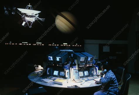 Voyager 1 mission control during Saturn encounter - Stock Image - R262 ...