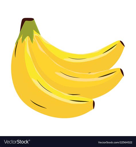 Bananas Fruit Isolated Royalty Free Vector Image