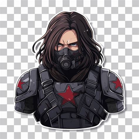 Marvel Winter Soldier Art Sticker Free Marvel Png Sticker