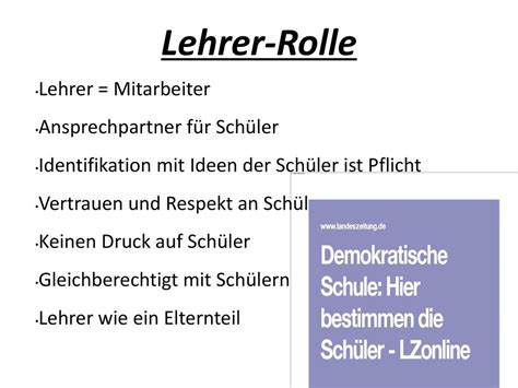 Inhaltsverzeichnis Schwerpunkte Schulzeiten Abschl Sse Lehrer Rolle