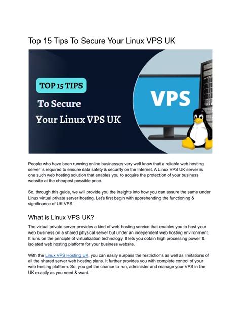 Ppt Tips To Secure Your Linux Vps Uk Powerpoint Presentation Free