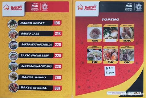 Selalu Diperbarui Menu Bakso Kampungqu Gading Serpong Tangerang