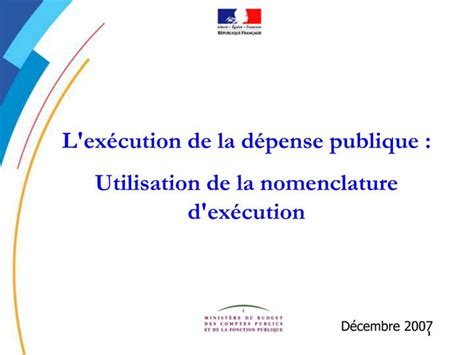 Ppt Lex Cution De La D Pense Publique Utilisation De La